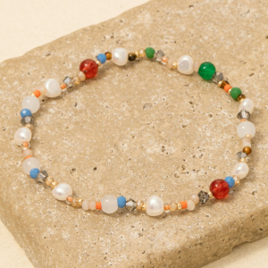 Assorted Pearl And Faceted Beaded Dainty Bracelet