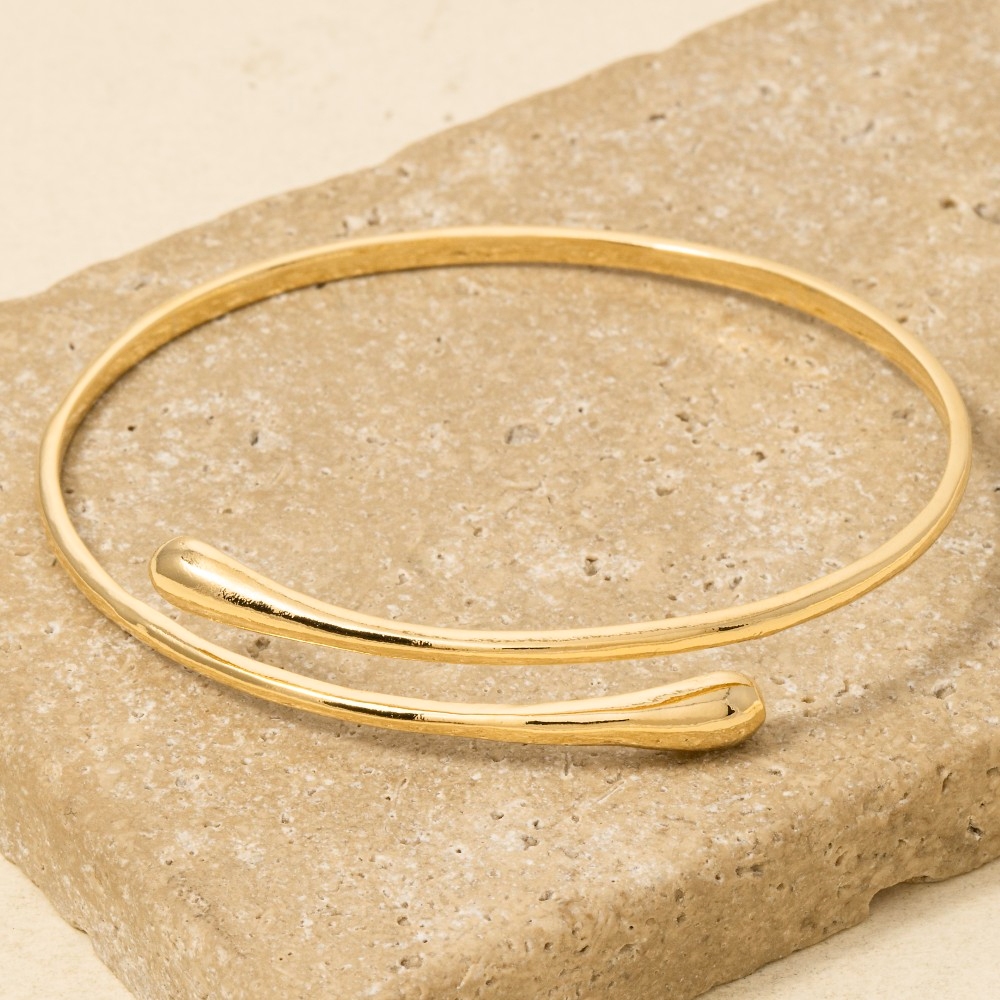 Minimalist Gold Dipped Bangle Wrap Bracelet