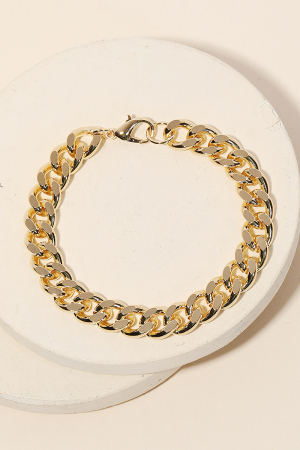 Curb Chain Lobster Clasp Bracelet