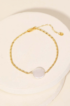 Dainty Chain Pearl Bracelet