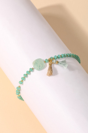 Dainty Semi Precious Stone Bead Bracelet