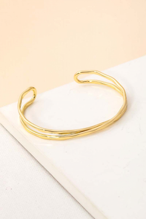 Double Wire Open Cuff Bracelet