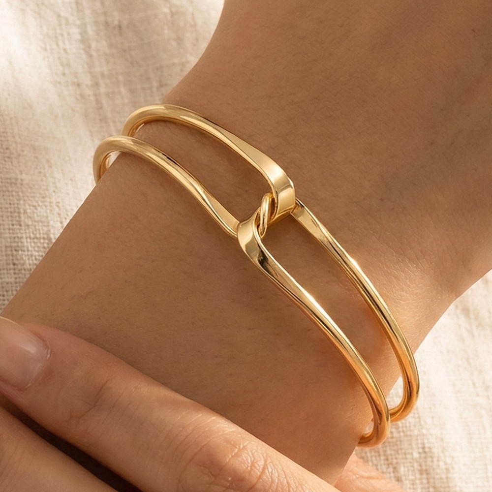 Twisted Wire Open Cuff Bracelet