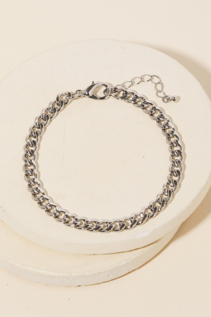 Lobster Clasp Curb Chain Bracelet