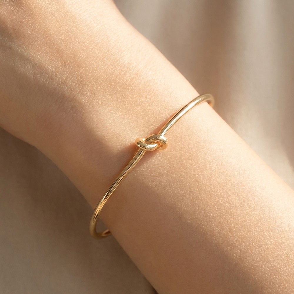 Metallic Knot Cuff Bracelet