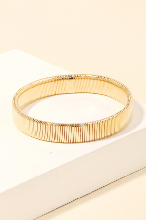 Ribbed Stretch Bangle Bracelet