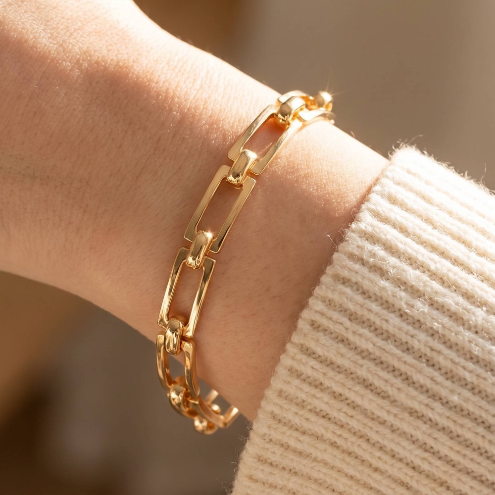 Oversized Paperclip Chain Link Bracelet