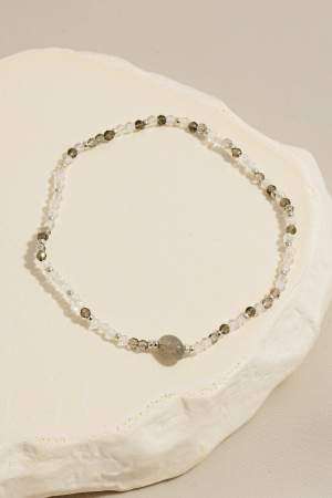 Glass Bead Gemstone Bracelet