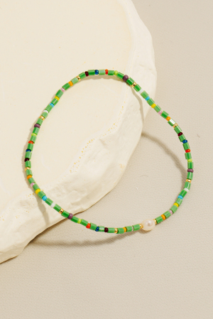 Seed Beaded Pearl Bracelet
