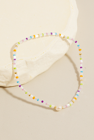 Seed Beaded Pearl Bracelet