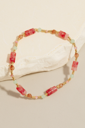 Assorted Bead Stretch Bracelet