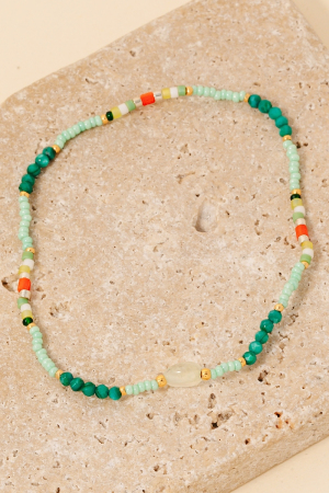 Mixed Glass Beaded Bracelet