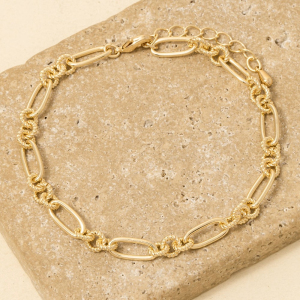 Mixed Textured Chain Bracelet