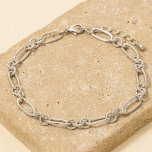 Mixed Textured Chain Bracelet