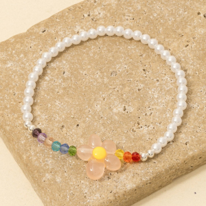 Acrylic Flower Beaded Bracelet