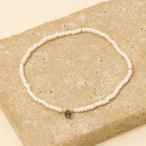 Teardrop Stone Bead Charm Bracelet