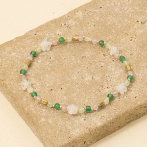 Glass Beaded Flower Bracelet