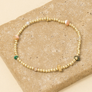 Assorted Gemstone Pearl Bead Bracelet