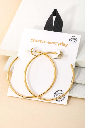 Smooth 55mm Open Hoop Earrings