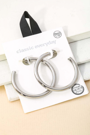Thick 45mm Open Hoop Earrings