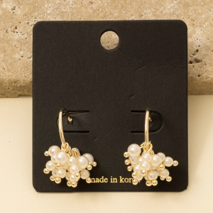Pearl Beaded Fringe Drop Earrings