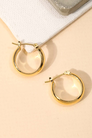 Metallic Latch Hoop Earrings