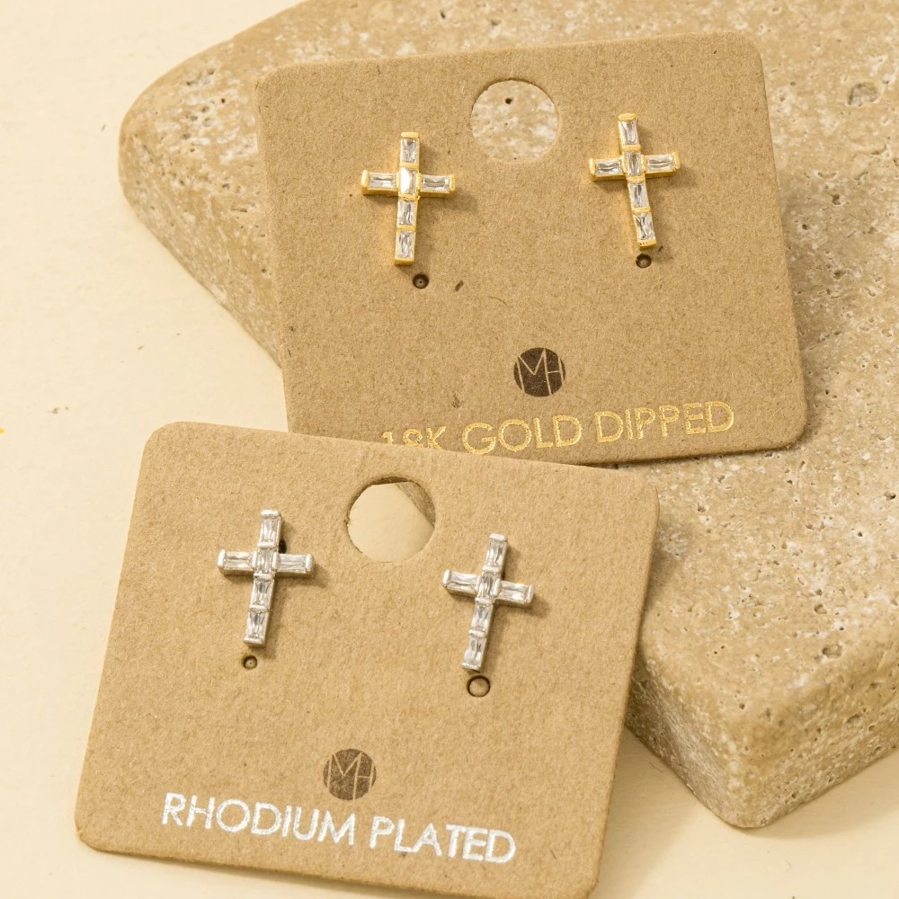 Mini Cross Stud Earrings