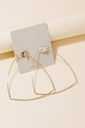 Hammered Wire Hoop Earrings