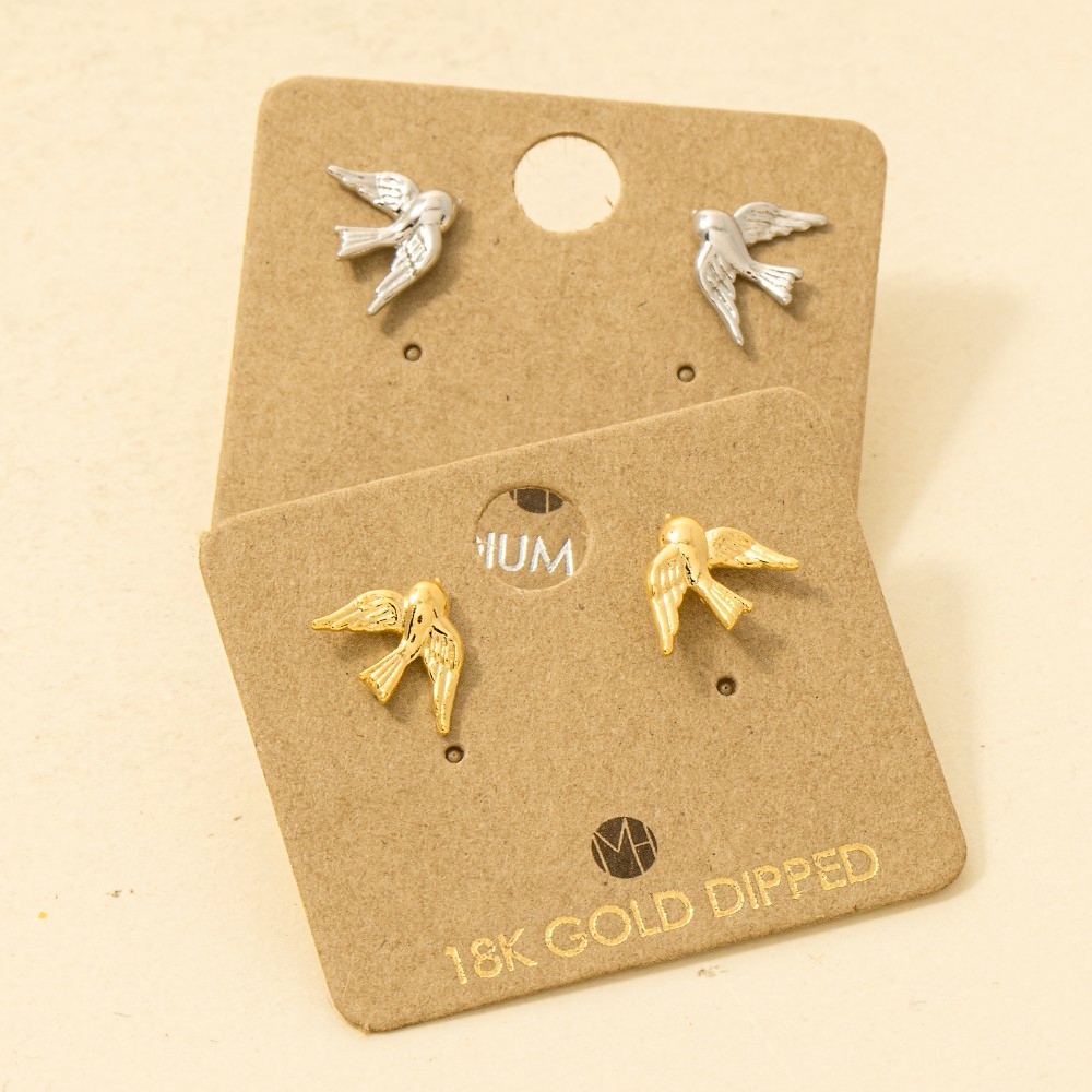 Mini Bird Stud Earrings