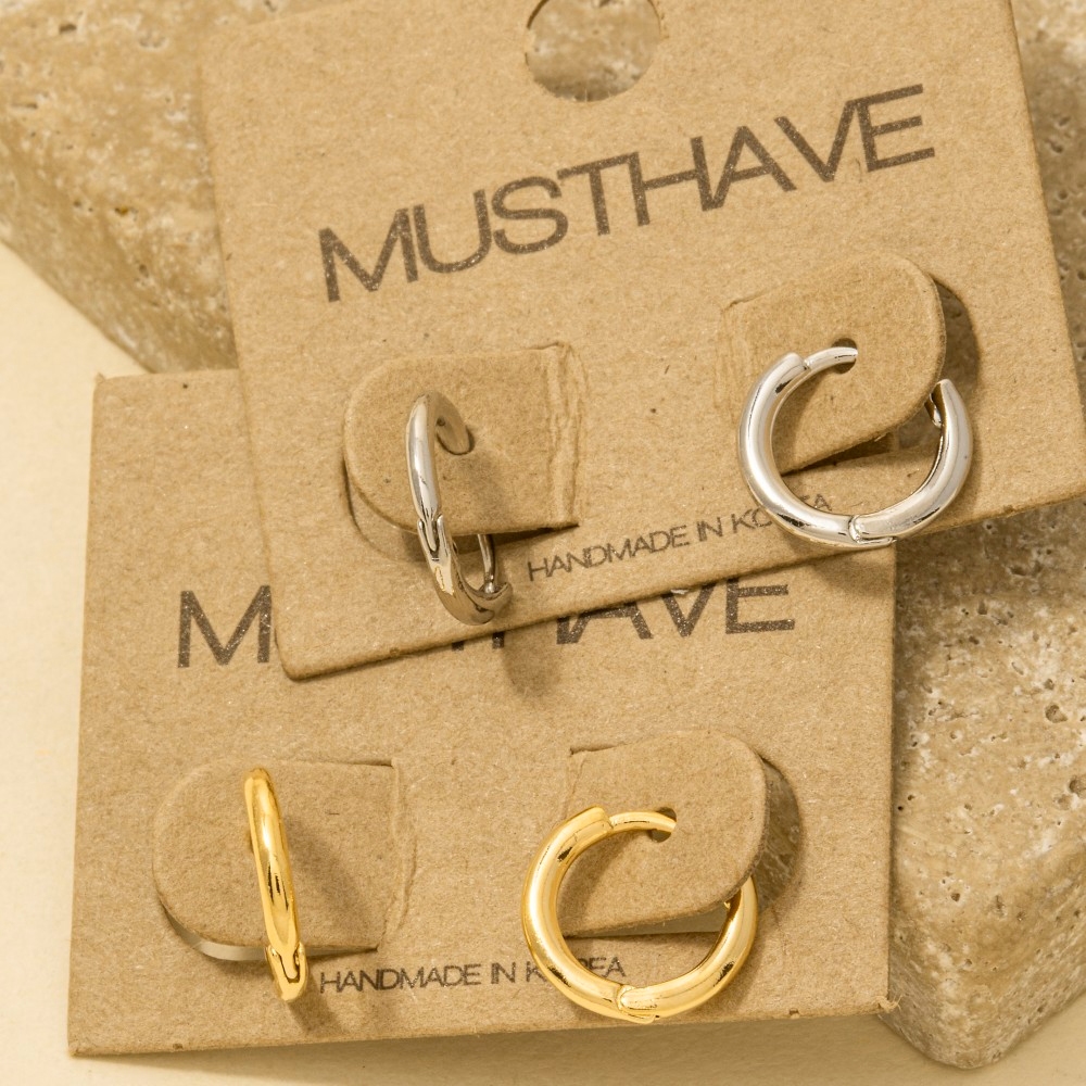 Gold Dipped Mini Huggie Hoop Earrings