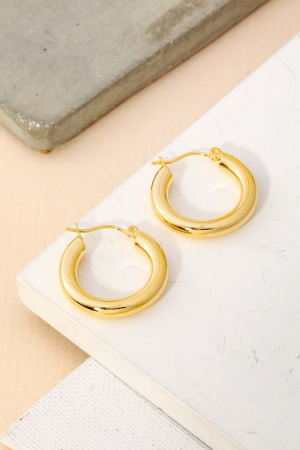 Pin Catch Mini Tube Hoop Earrings