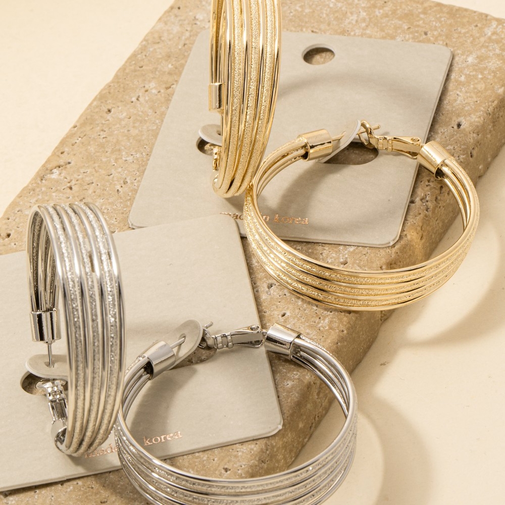 Multi Row Hoop Earrings