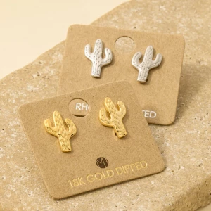 Mini Cactus Stud Earrings