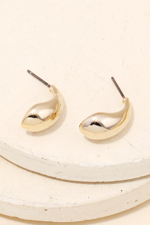 Metallic Teardrop Post Earrings