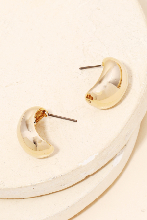 Mini Thick C Hoop Earrings