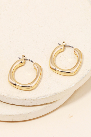 Square Latch Hoop Earrings