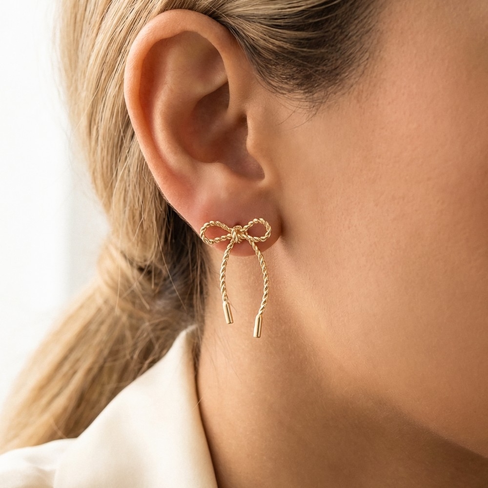 Twisted Bow Tie Earrings