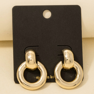 Circle Link Drop Earrings