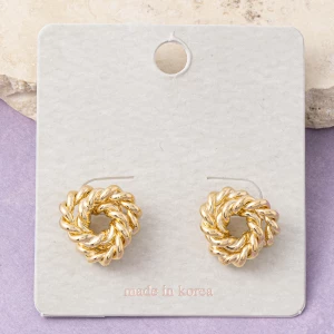 Twisted Rope Knot Wreath Stud Earrings
