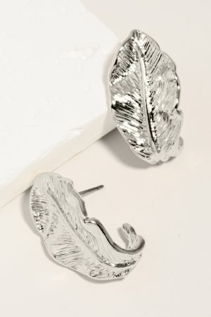 Metallic Leaf Earrings