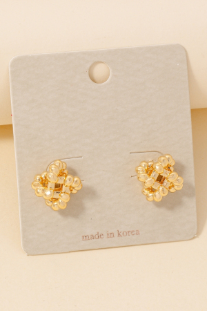 Ball Twist Stud Earrings