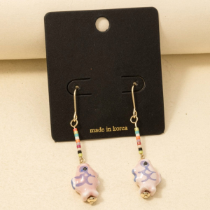 Ceramic Fish Drop Earrings