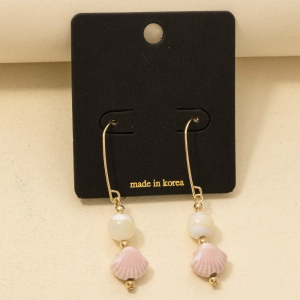 Ceramic Seashell Drop Earrings