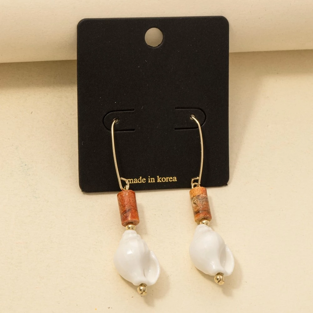 Sea Life Seashell Drop Earrings