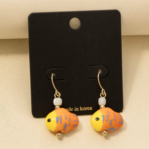 Ceramic Cute Fish Drop Earrings