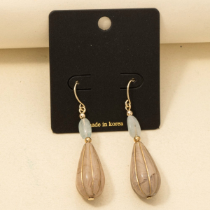 Teardrop Gemstone Dangle Drop Earrings
