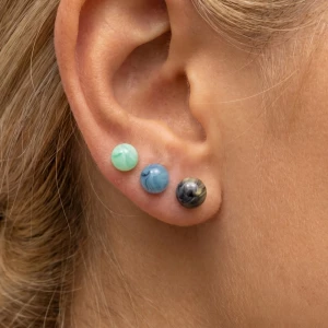 Mixed Acrylic Ball Stud Earrings Set