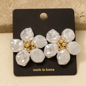 Pearl Petals Flower Stud Earrings