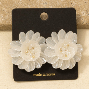 Intricate Multi Petal Flower Stud Earrings