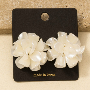 Clustered Acrylic Petals Stud Earrings